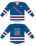 Whalers Hockey Jersey Blue