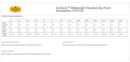 42 Carhartt Midweight Hooded Zip Up